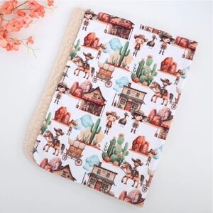 Wild West Themed Minky Baby Blanket